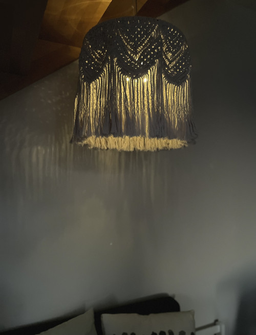 Macramé boho stínidlo / lustr I. — foto 3