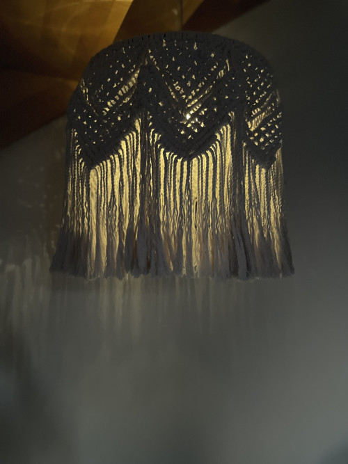 Macramé boho stínidlo / lustr I. — foto 5
