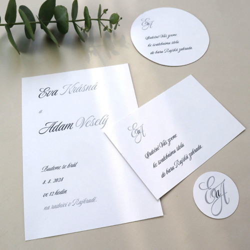 Monogram 1 - šedé oznámení — foto 3