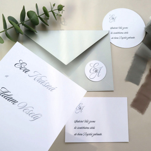 Monogram 1 - šedé oznámení — foto 4