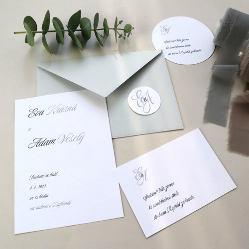 Monogram 1 - šedé oznámení — foto 5