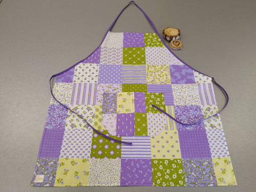 Zástěra za krk FIALOVÝ PATCHWORK — foto 3