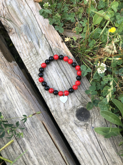 Náramek - jadeit a obsidián (57) — foto 3