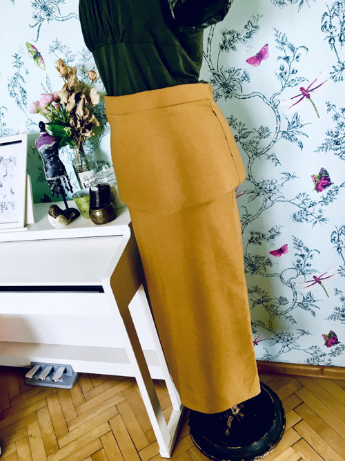Sukně pencil long kurkuma — foto 3