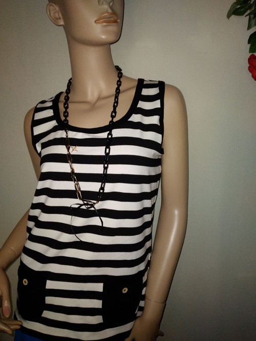 Pruhy a kapsy top vel 38/40 — foto 3