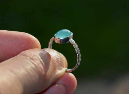 Prstýnek s aqua chalcedonem — foto 6