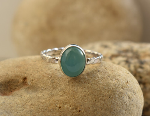 Prstýnek s aqua chalcedonem — foto 5