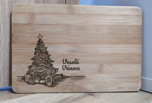 Bambusové prkénko Veselé Vánoce — foto 2
