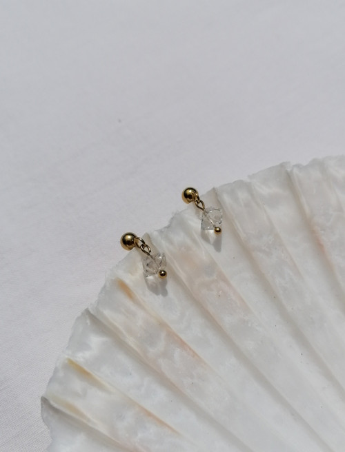 Náušnice s herkimer diamanty — foto 3