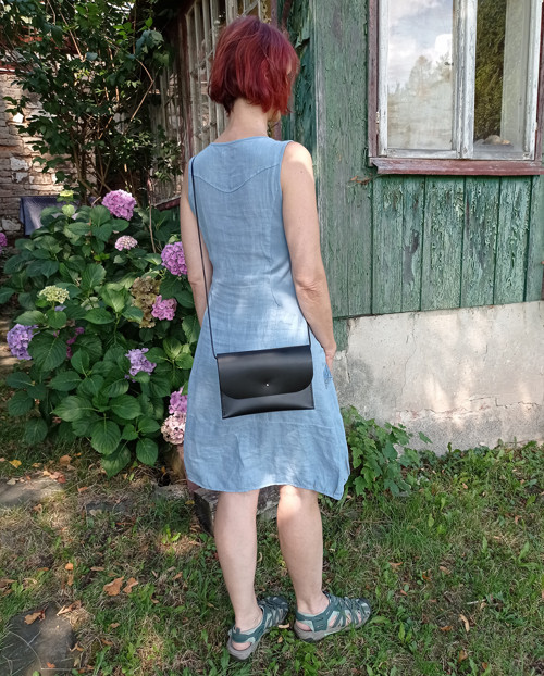 Kožené dámské psaníčko Pia hnědé — foto 5