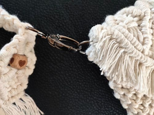 Macramé kabelka přes tělo, Geminka — foto 5