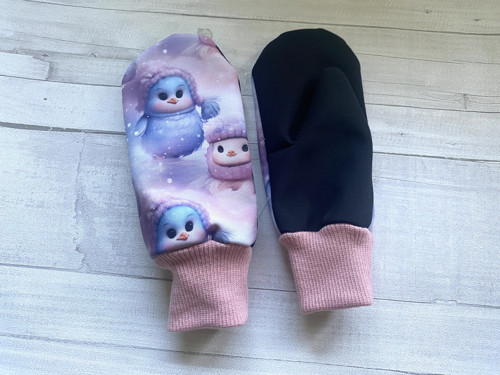 Softshellové rukavice s fleecem Tučňáčci — foto 2