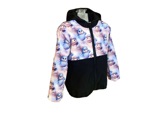 Softshell bunda dětská Tučňáčci/černá Fleece — foto 4