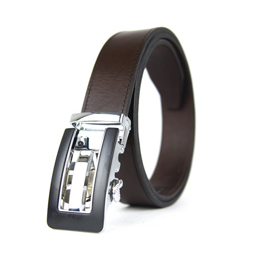 Kožený opasok, 3.5cm, automatická pracka,SILVERBOX — foto 6