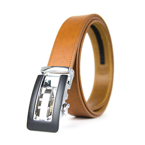 Kožený opasok, 3.5cm, automatická pracka,SILVERBOX — foto 3