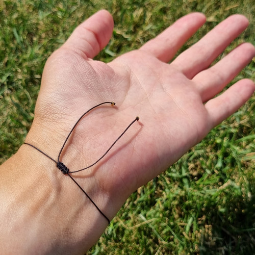 Náramek PERLEŤ šňůrkový 4mm GOLD — foto 2