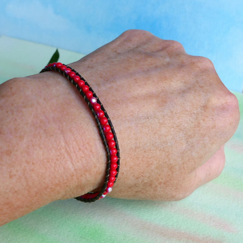 Orchid - náramek typu wrap — foto 3