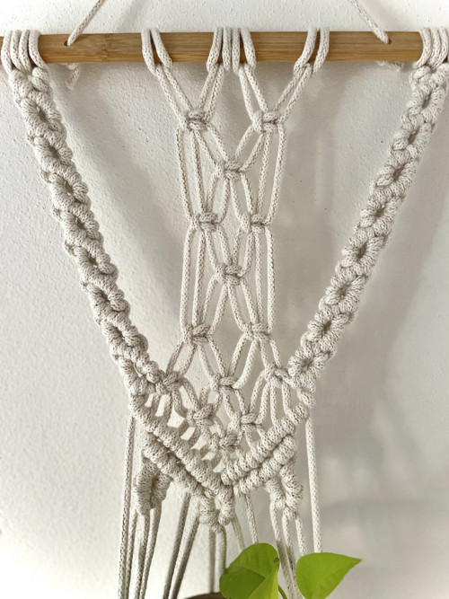 Macramé boho závěs na květináč II. — foto 3