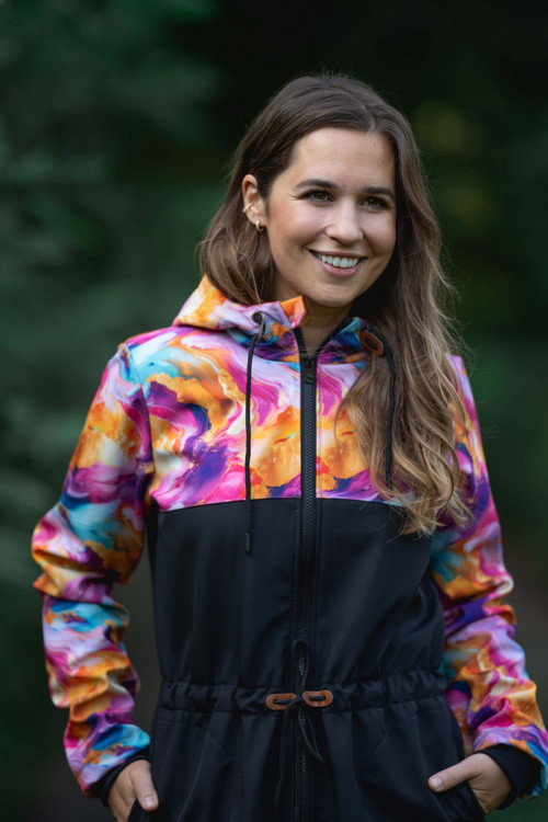 Softshellová parka Kombi zlaté vlny + černá — foto 6