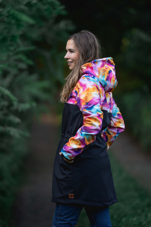 Softshellová parka Kombi zlaté vlny + černá — foto 4