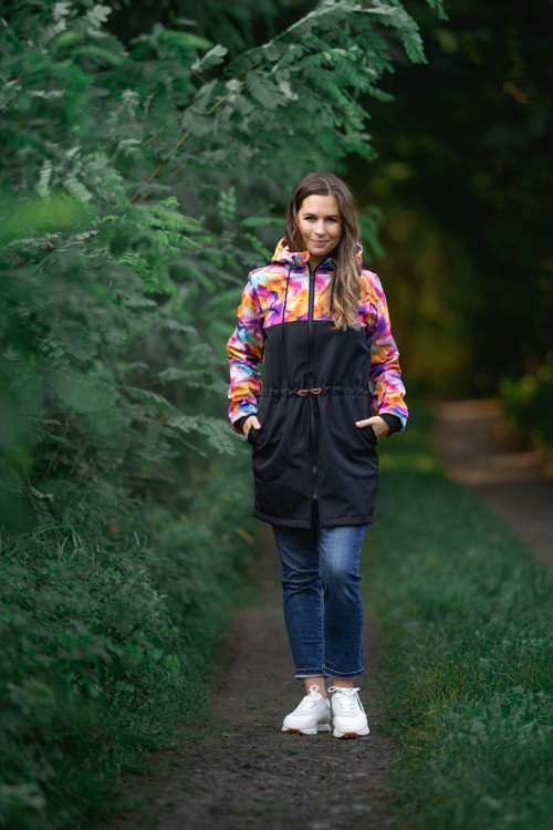 Softshellová parka Kombi zlaté vlny + černá — foto 2