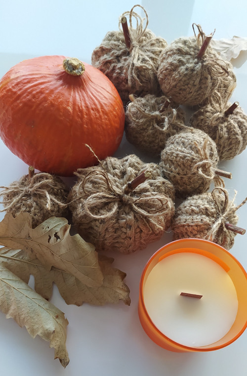 Dýně háčkovaná jutová malá — foto 4