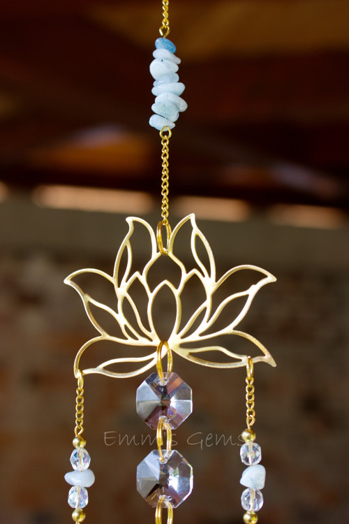 Suncatcher/Lapač Slunce Lotus Akvamarín — foto 2