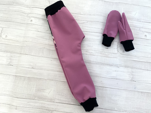 Softshell baggy - Růžičky/Starorůžová — foto 3