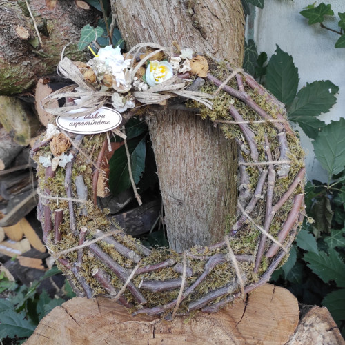 Dušičkový přírodní věneček, 25 cm — foto 2