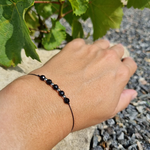 Náramek ONYX šňůrkový 4mm — foto 3
