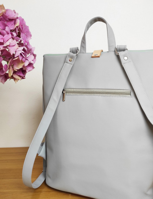 Trinity street backpack šedá s pistáciovou — foto 4