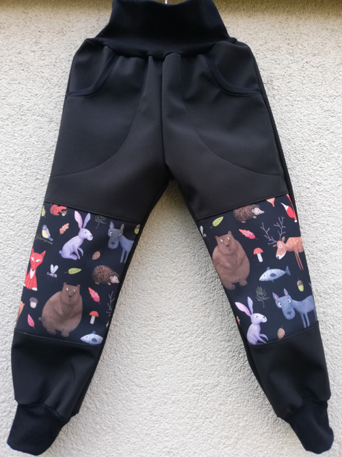 Softshellové kalhoty - ZVÍŘÁTKA - kapsy — foto 2