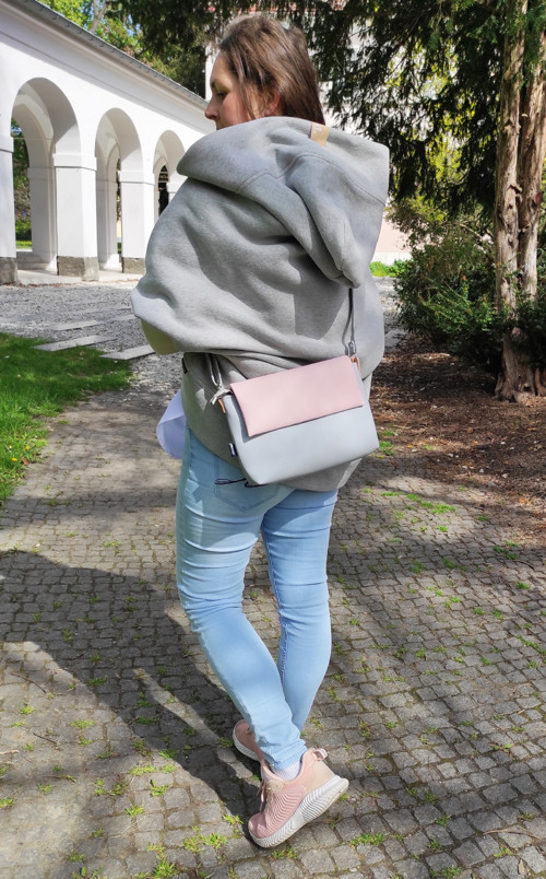 Anna crossbody bag šedá s pistáciovou — foto 6