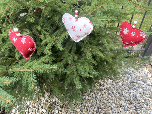Srdíčko s vločkami na červené — foto 2