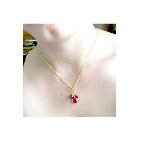 Přívěšek BIRTHSTONE ametyst, rubín - LISTOPAD E048 — foto 5