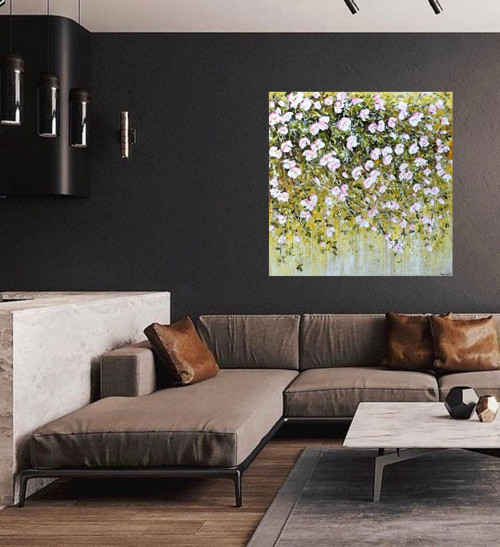 Růžové květy......90x90cm — foto 4