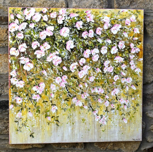 Růžové květy......90x90cm — foto 2