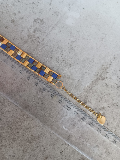 Zlatomodrý náramek Mosaic — foto 3