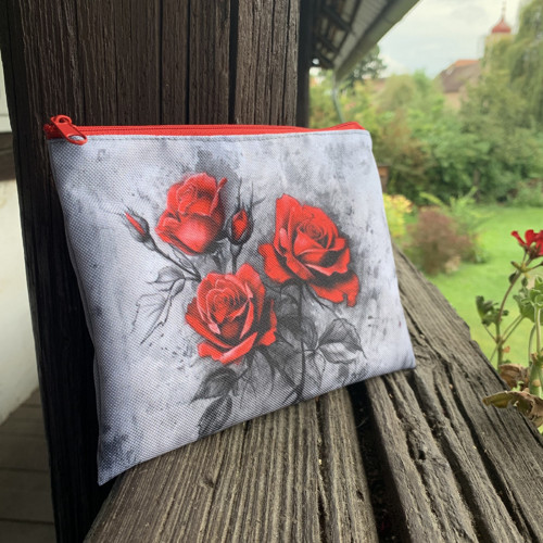 Růže červená - taštička - kapsička — foto 2
