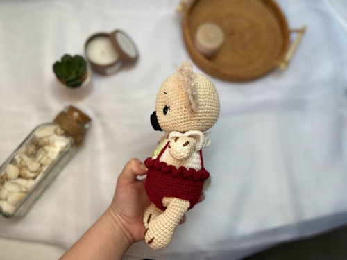 Háčkovaná koala - bordo — foto 2