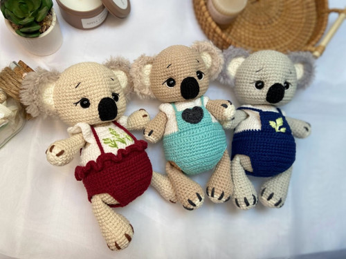 Háčkovaná koala - bordo — foto 4