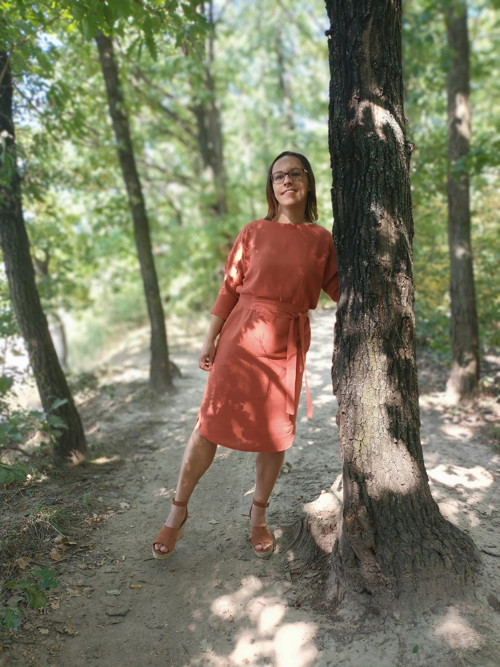 Šaty BASIC, len/viskóza — foto 6