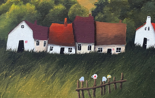 Zapadá slunéčko - 40x40cm — foto 2