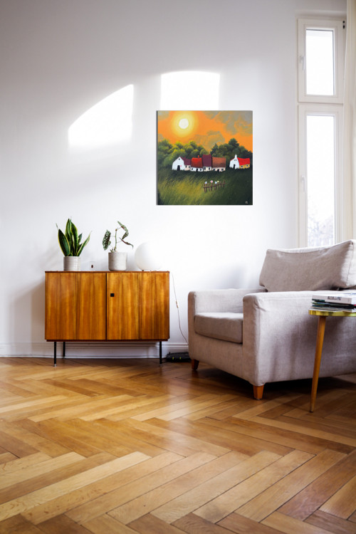 Zapadá slunéčko - 40x40cm — foto 5