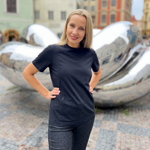 Kojicí tričko se zipy — foto 2