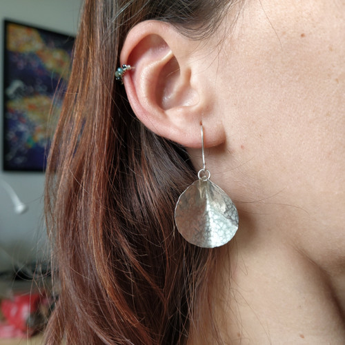 Shape I. Stříbrné organické náušnice — foto 3