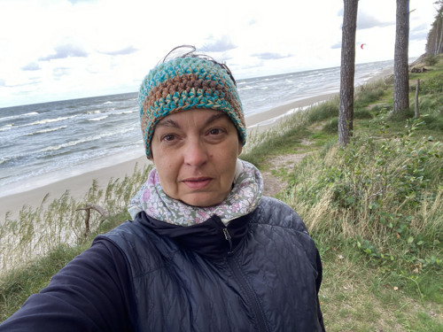 Háčkovaná čelenka "Podzim" ( 52 - 54 cm) - DÍVČÍ — foto 2