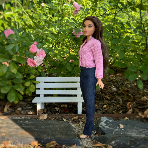Tmavě modré džíny pro Barbie baculku (Curvy) — foto 2