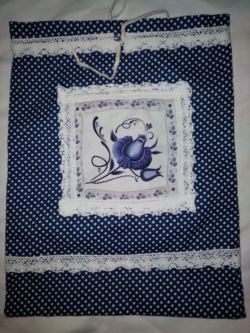 Plátěný zdobený pytlík 22x28cm — foto 2