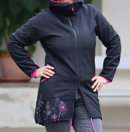 Bunda ze zimního sofhtshellu- autorský sítotisk — foto 2